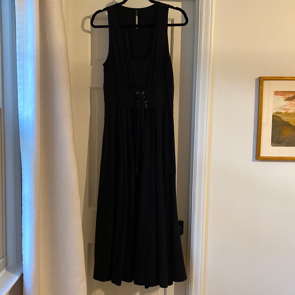 Tracy Reese Black Lace-up Dress